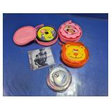 (4) Assorted CD Cases with CDs and Player