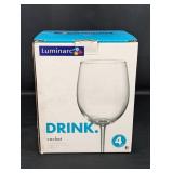 (4)Luminarc Cachet Wine Glasses Set