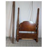 Vintage Queen-Size Poster Bed w/Tall Posts