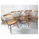 (6) Vintage Wooden Windsor Chairs