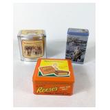 (3) Vintage Candy & Biscuit Tin Set