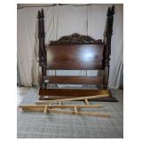 Ornate Carved King-Size Poster Bed