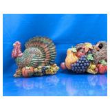(2) Thanksgiving Turkey and Cornucopia Dï¿½cor
