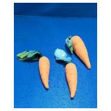 (3) Decorative Carrot Ornaments