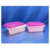 (2) Tupperware Rectangular Storage Containers