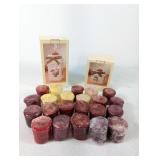 Christmas Candle Jars with Votive Candles Set