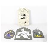 (4) Halloween Wall Decor