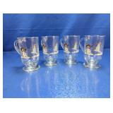(4) Snowman Glass Mug Collection