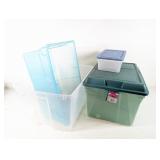 (4) Assorted Storage Boxes