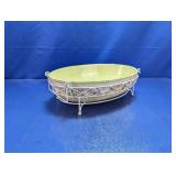 (2) Decorative Bowl with Metal Stand