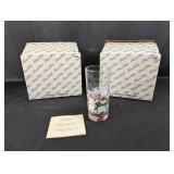 (8) Princess House Crystal Tumblers with Holiday