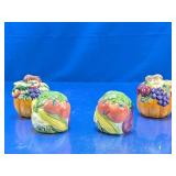 (4) Ceramic Fruit and Vegetable Jars