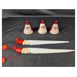 (5) Assorted Santa Christmas Decorations