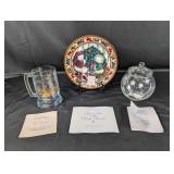 (3) Princess House Crystal & Frosty Friends Plate