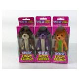 (3) Collectible PEZ Fuzzy Friends Dispensers