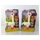 (2) Play-Doh Animal Crew Cluck-A-Dee Sets