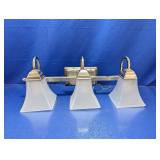 (1) 3-Light Wall Mount Fixture with Frosted G