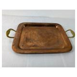 Vintage Copper and Brass Serving Tray