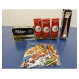 (5) Boxes of Golf Balls & Bag of Tees