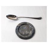 (2) Silver Plated Spoon and Plate