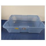 (1) Blue Plastic Storage Bin