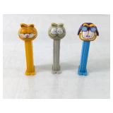 (3) Vintage PEZ Garfield Candy Dispensers