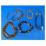 Tigers Eye, Jet Bead Necklaces & More