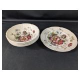 (5) Windsor Ware "Windsor Flowers" Bowls & Plate