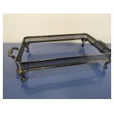 15" Vintage Ornate Casserole Serving Dish Holder