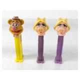 (3) Muppets PEZ Dispensers - Fozzie Bear & Miss