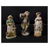 (3) Vintage Porcelain Figurines - Farmhouse and