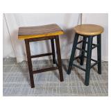 (2) Assorted Wooden Bar Stools