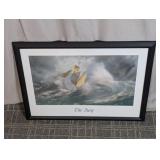 Framed "The Fury" Ship Print