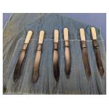 (6) Vintage Sheffield 925 Silver-Handled Knife Set