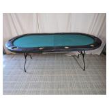 Foldable Poker Table Top with Cup Holders