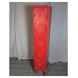(1) Red Metal Locker Cabinet