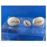Vintage Sterling Mr. X Cufflinks & Tie Tack Set