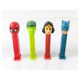 (4) Vintage PEZ Superhero Candy Dispensers