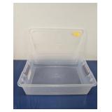 (1) Clear Plastic Storage Bin with Lid