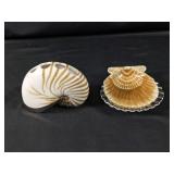 (2) Decorative Ceramic Shell Dishes