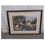 Roger Gemmusa Framed Deer Art Print