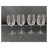 (4) Clear Wine Glass Set