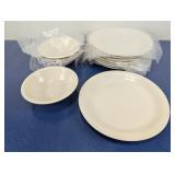 (9) Piece White Ceramic Dinnerware Set