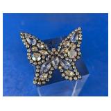 Vintage Signed Weiss Rhinestone Butterfly Brooch