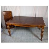 (1) Wooden Dining Table with Leaf Extension