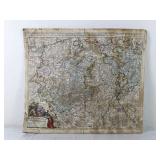 (1) Antique Luxembourg Map Early 18th Century