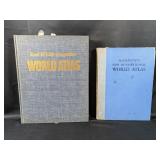 (2) Vintage World Atlas Set