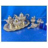 Vintage Indonesian Yogya Style Repousse Tea Set