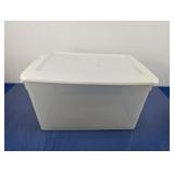 (1) Large Clear Plastic Storage Bin with Lid
