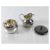(3) Silver Creamer, Sugar Bowl, and Lid Set